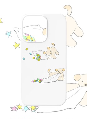 简约小狗手机壳适用iPhone15promax苹果14菲林13白色12可爱16华为mate60荣耀P70小米vivox100s一加opporeno17