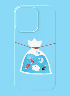 金鱼袋子手机壳适用iPhone16苹果15promax菲林14蓝色13简约17华为mate60荣耀P70小米vivox200s一加opporeno12