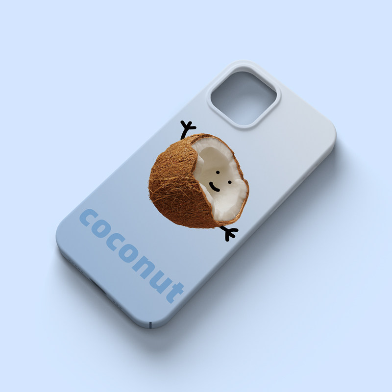 可爱椰子手机壳适用iPhone14promax苹果13菲林12简约17蓝色16硬15华为mate60荣耀P70小米vivox90一加opporeno,3C数码配件,手机保护套/壳,淘宝优惠券,粉丝福利购,淘宝优惠卷