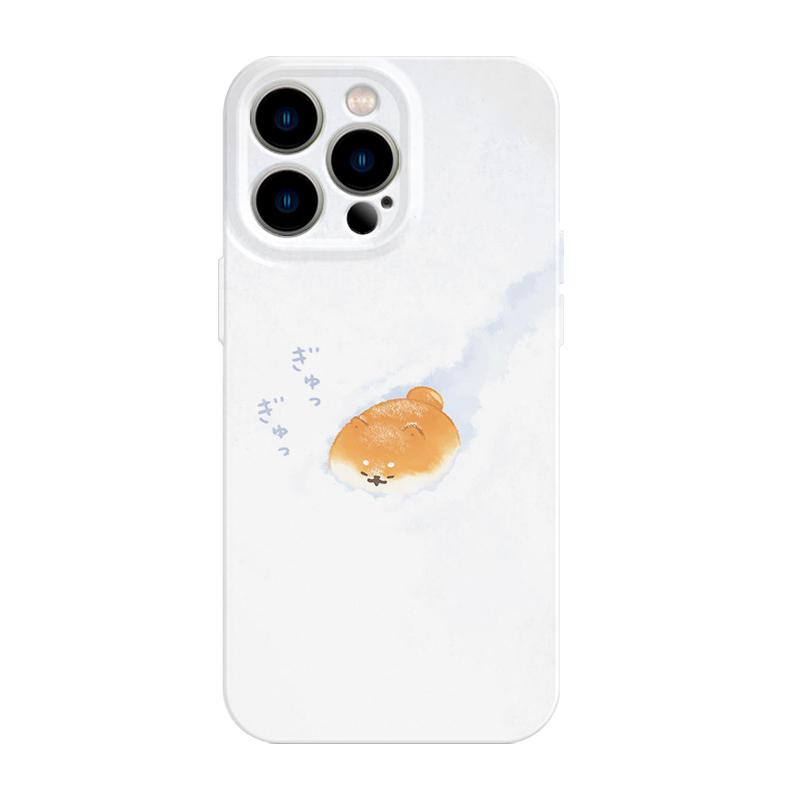 雪地柴犬手机壳适用iPhone16promax苹果15菲林14可爱13软17华为mate60荣耀Pura70小米vivox200一加opporeno12