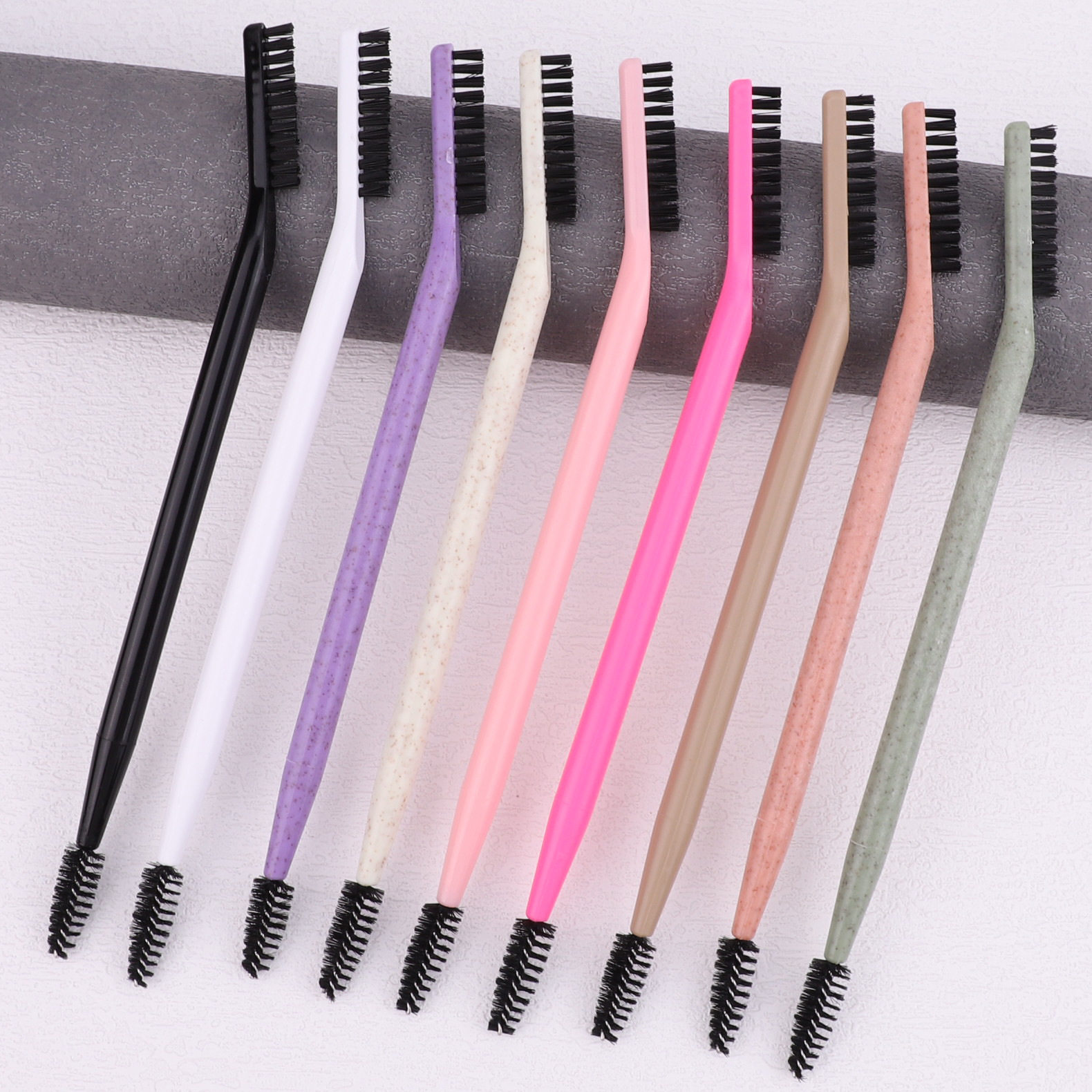 单支双头刷睫毛卷黑色眉刷白色睫毛刷螺旋刷眼部化妆刷现货跨境