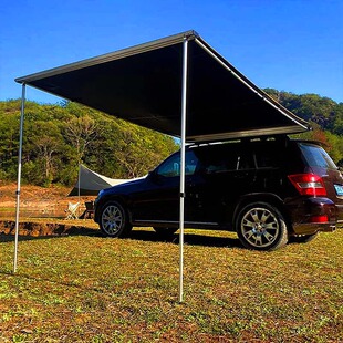 帐篷户外野营2.5*2.5米便携式车边侧帐防水加厚露营黑胶遮阳天幕