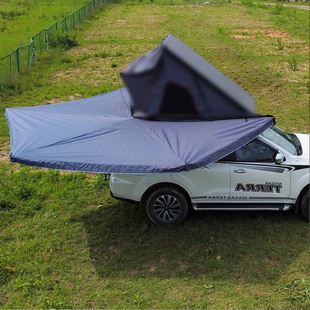 露营帐篷户外防雨防风冬加厚车边侧帐天幕扇形无骨折叠汽车侧边篷