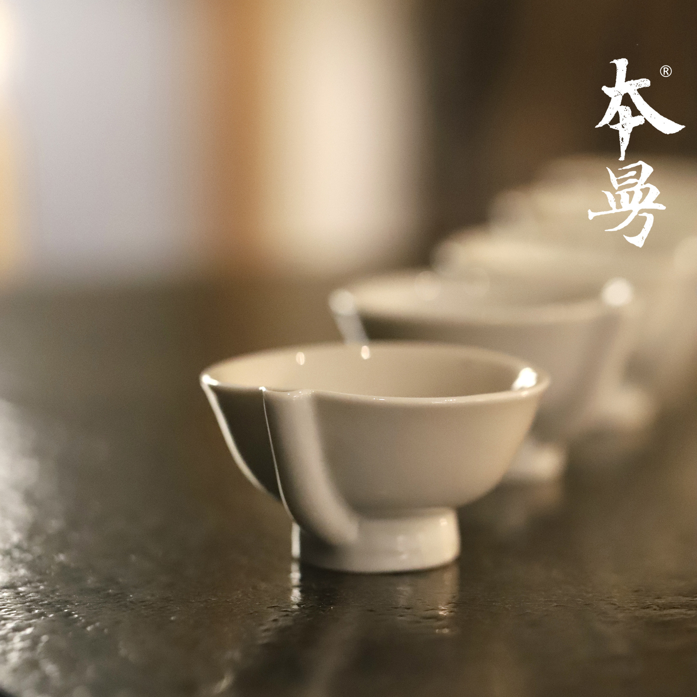 本曼山房鸣翠杯四五十年代建国时期德化老瓷口哨杯一口杯老杯茶杯