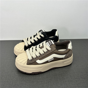 新款 春季 平底百搭舒适拼色特价 女板鞋 撤柜断码 学生鞋 处理真皮女鞋