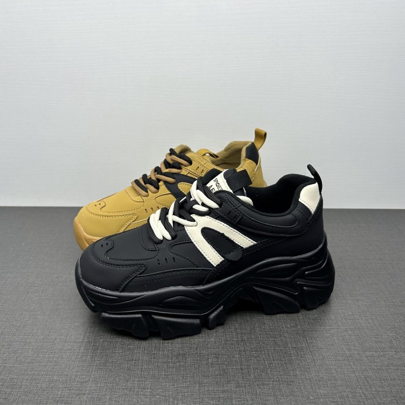 34 35码清仓处理黑色老爹鞋女秋季小个子增高时尚休闲特价低帮鞋