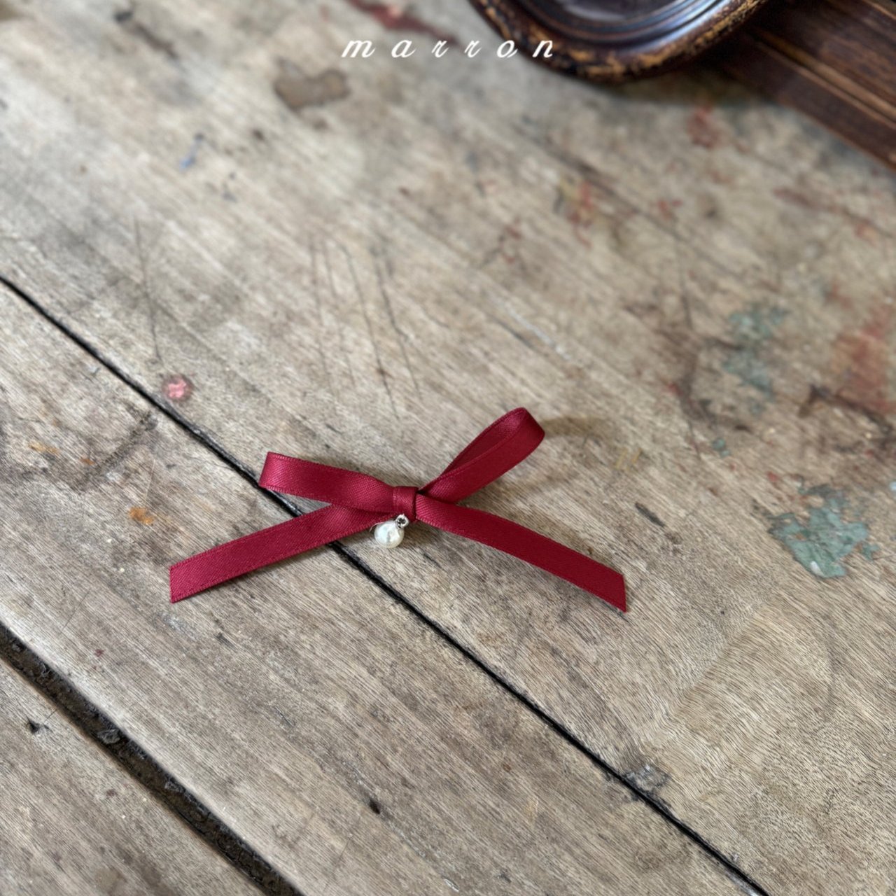 韩国童装代购MARRON女婴小童宝宝可爱甜美飘带蝴蝶结公主配饰发饰