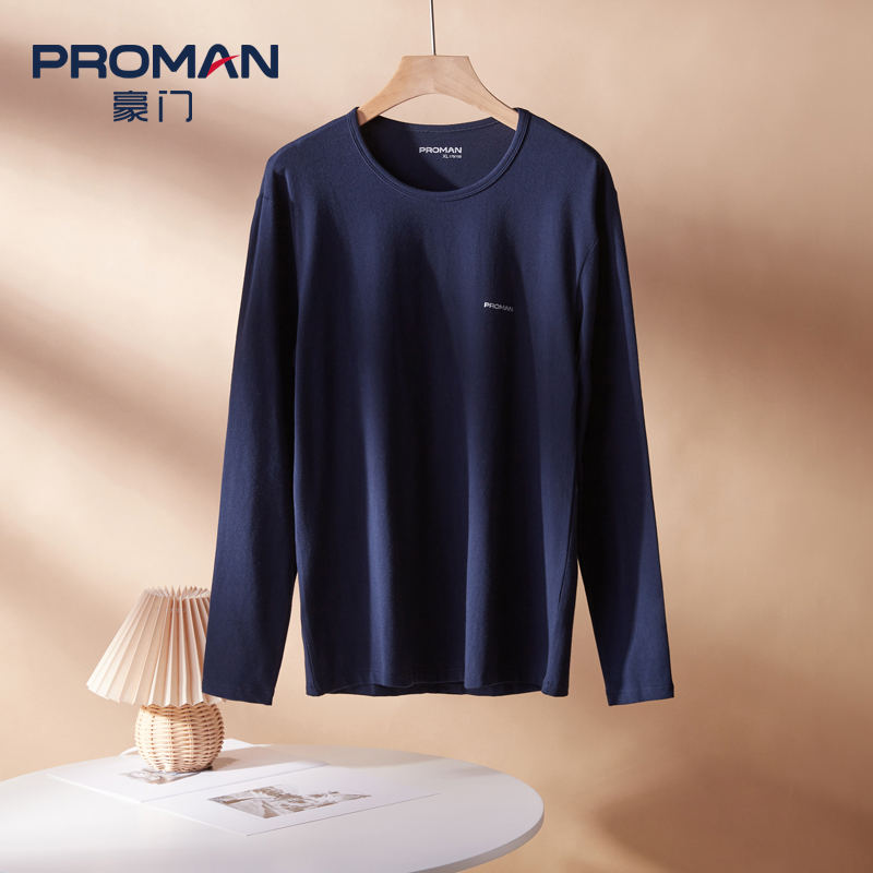 PROMAN/豪门纯棉圆领秋衣男