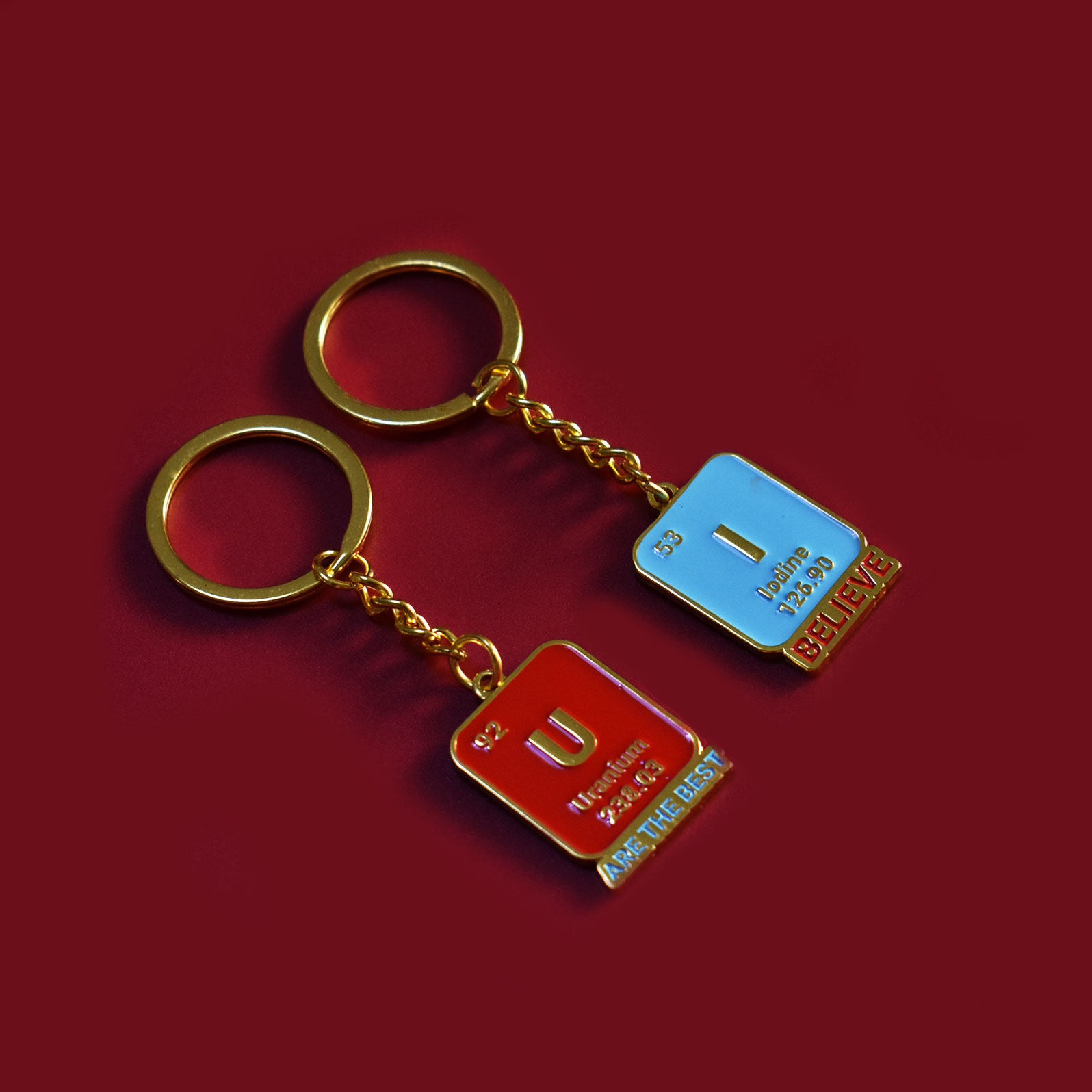 理科生礼物元素u are the best  i  believe 原创 化学元素钥匙扣