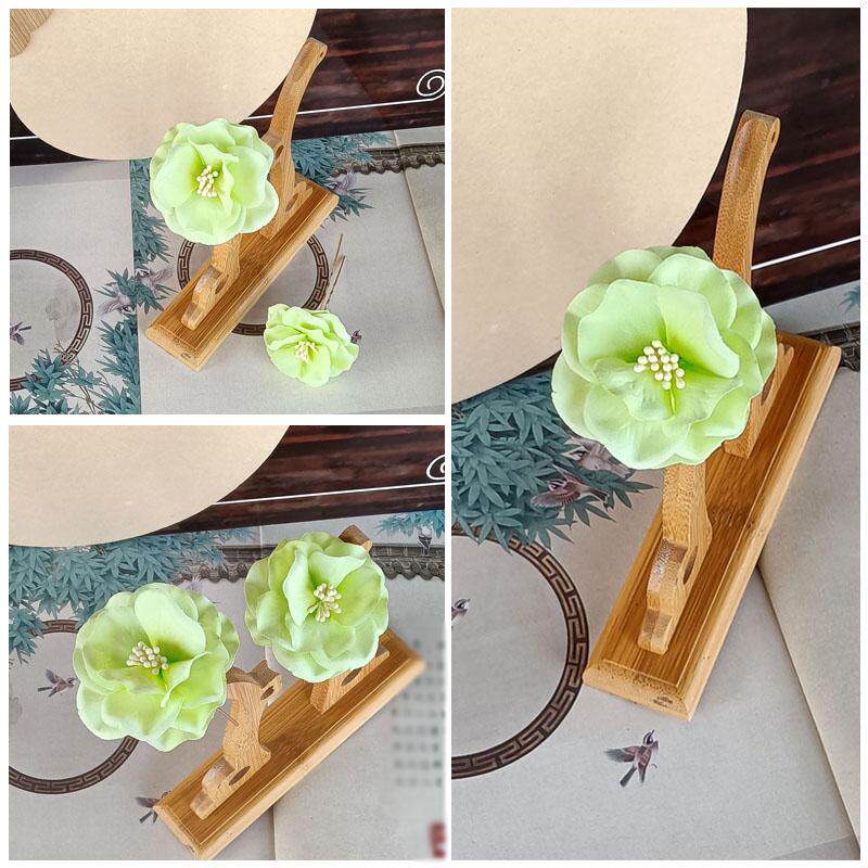 山茶花古风簪花新中式森系花朵