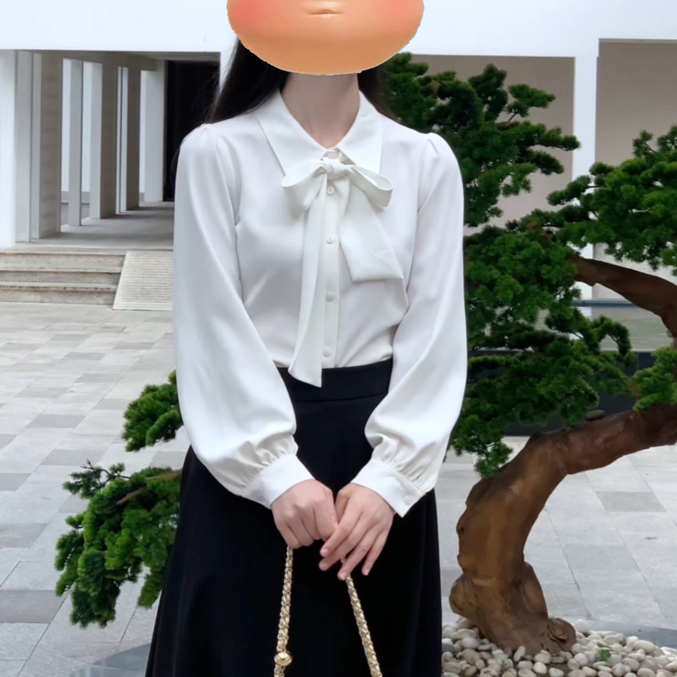 白色高级感职业通勤正装2025秋季新款女长袖衬衫教资穿搭面试上衣