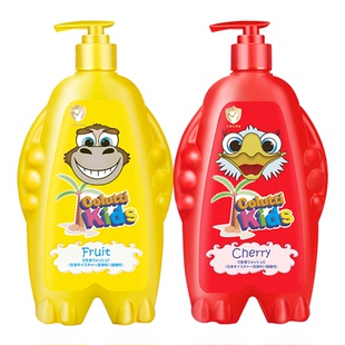 日本进口儿童沐浴露洗发水二合一洗头洗澡沐浴乳樱桃果香500ml