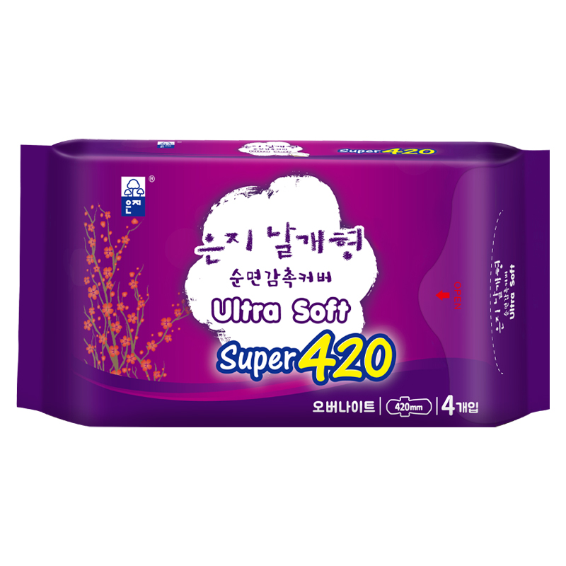 韩国恩芝卫生巾夜用410mm超长