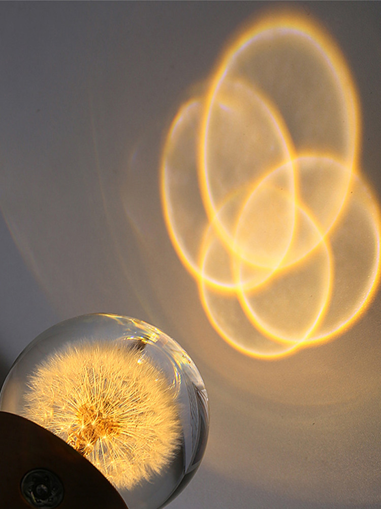 민들레 크리스탈 볼 뮤직 박스 회전 야간 조명 뮤직 박스 장식 어린 소녀 친구 소녀 생일 선물