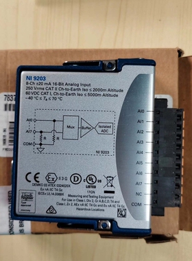 议价 NI 9203 8通道模拟输入模块，美国原装，功能完好，成色