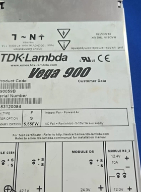 议价 TDK-Lambda Vega900 K90059B、原装拆