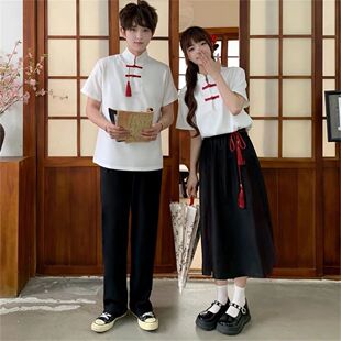 新中式运动会毕业班服汉服初高中生中国风古风合唱诗歌朗诵演出服