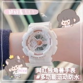 ins时尚 电子手表女学生韩版 情侣电子表防水夜光甜美女生显白手表