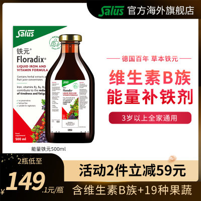 Floradix/铁元维B族补铁剂500Ml