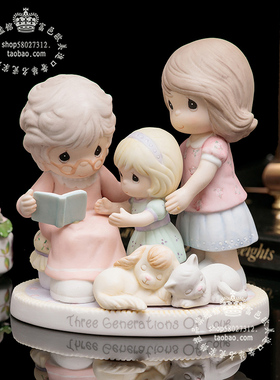 母爱水滴娃娃陶瓷人物生日摆件