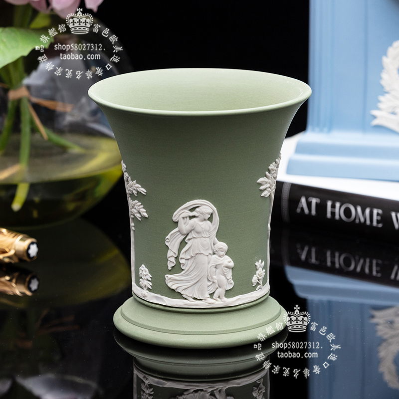 威基伍德Wedgwood浮雕1961 1958 1973婚庆居家创意陶瓷花瓶笔筒