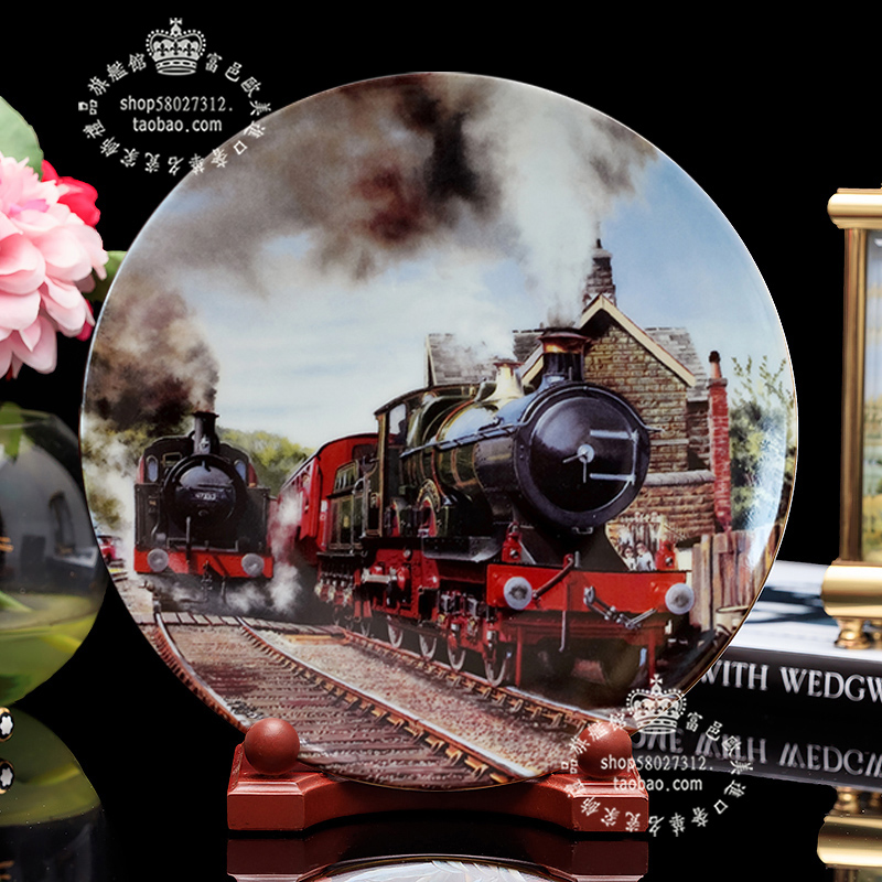 Bradex蒸气火车陶瓷装饰坐盘