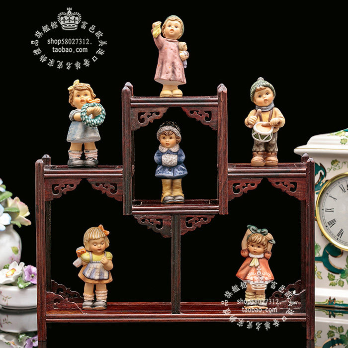 盒裝德国m i hummel喜姆娃娃纯真童年手工欧式陶瓷人偶六件套装