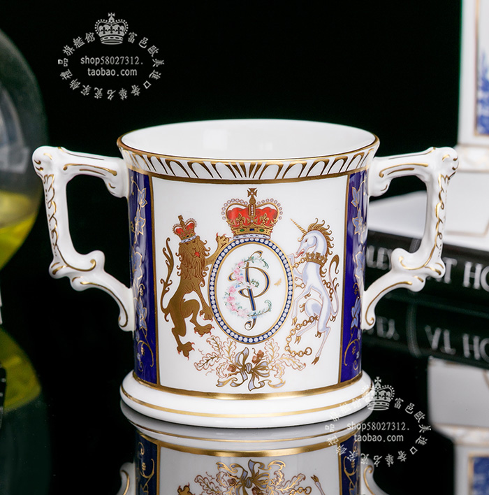 德贝瓷1997女王结婚骨瓷咖啡杯
