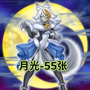游戏王卡牌月光卡组竞技预组全套简中文DIY打印定制卡片膜套盒
