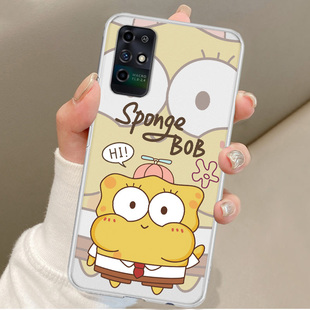 适用中兴远航10海绵宝宝ZTE 7530N手机壳远航10趣味卡通手机套男女情侣全包防摔7530N液态可爱保护套