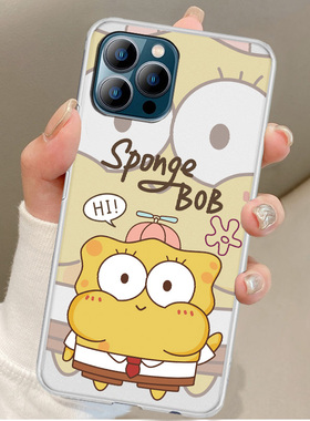 适用天语X13PROMAX海绵宝宝手机壳T13PROMAX趣味卡通手机套派大星男女情侣全包液态防摔可爱保护套