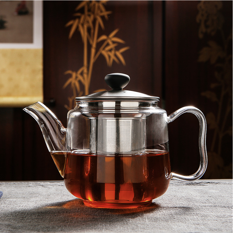 雅风纯手工玻璃茶壶耐高温加厚烧水壶电陶炉泡茶壶不锈钢家用茶壶