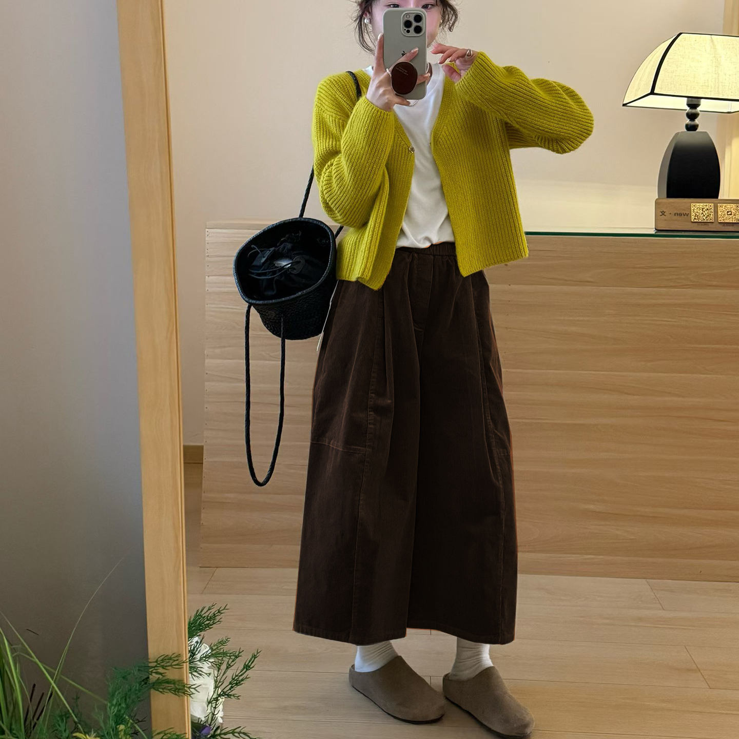 阔腿裤宽松慵懒风灯芯绒休闲裤