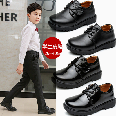 儿童白色学校表演休闲风皮鞋