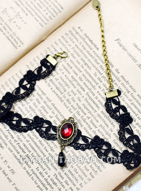 朋克哥特Goth蕾丝项链颈链锁骨