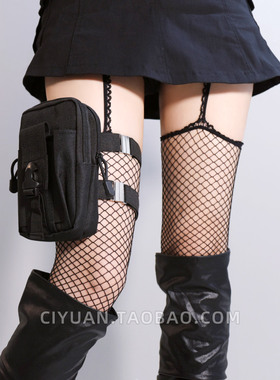 Lolita赛博朋克哥特废土双带腿环战术腿包腿带腿带亚比y2k配饰cos