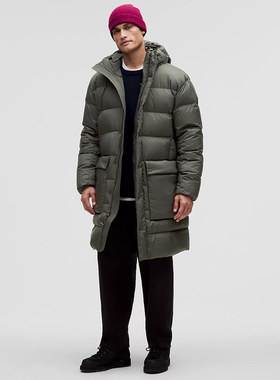 Wunder Puff 男士长款羽绒外套 羽绒服 防风丨lululemon丨LM4AJKS