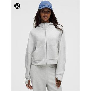 Scuba 女士超宽松款拉炼连帽衫 *华夫格丨lululemon丨LW3JCVS