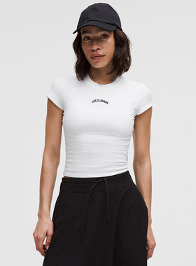 Organic Cotton女士棉混纺短款T恤*学院风格丨lululemon丨LW3IX2S