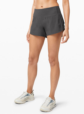 Speed Up 女士运动中腰短裤 4  *内衬款速干丨lululemon丨LW7AYMT
