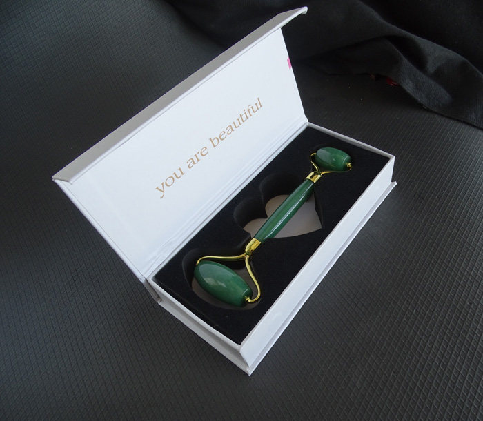 千蕊天然东陵玉滚轮按摩眼脸部穴位水晶美容器按压刮痧套装