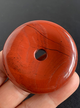 大号天然红碧玉平安扣吊坠