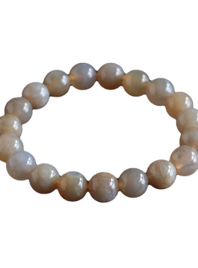 化石天然珊瑚玉冰透手串