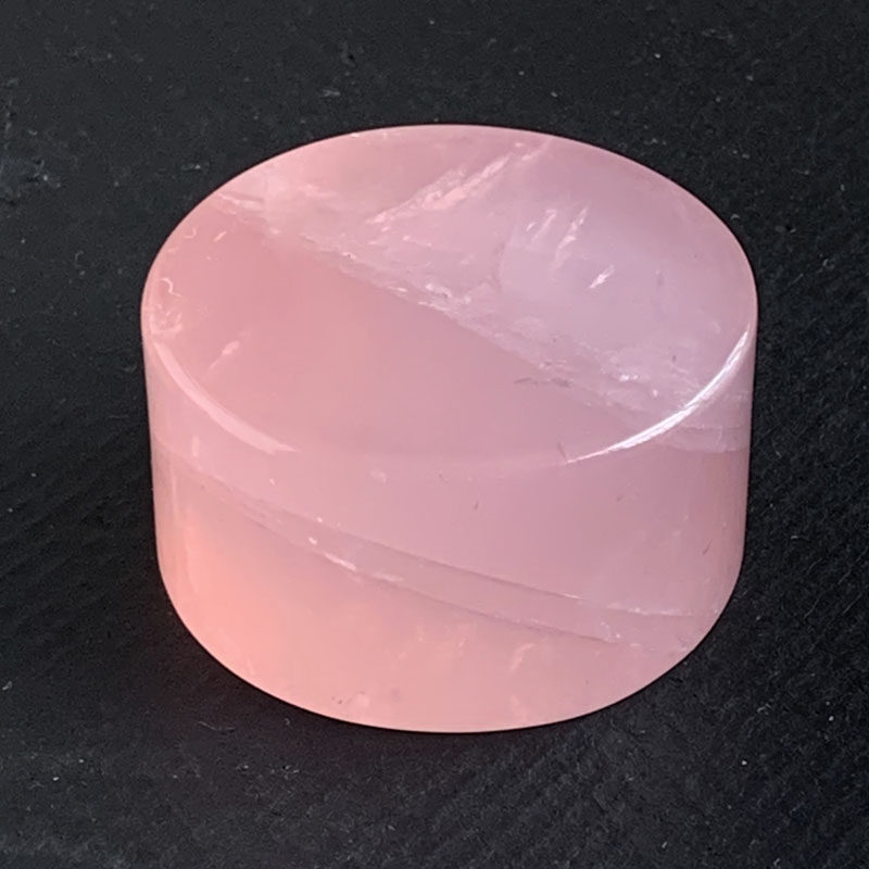 千蕊天然粉水晶手镯芯把玩 水晶原石手把件打磨抛光可作雕件实物