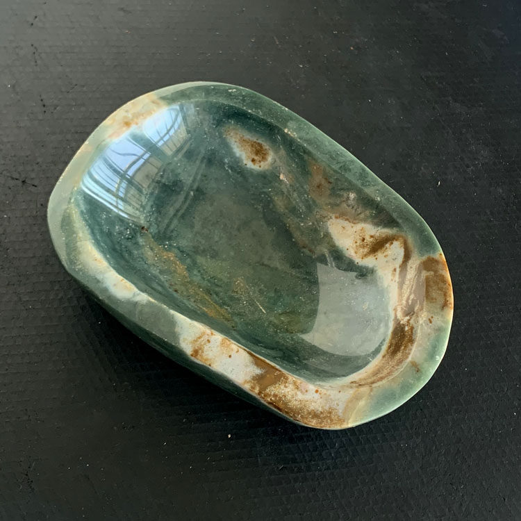 千蕊天然海洋石马达加斯加烟灰缸 海洋玛瑙摆饰 家居摆件