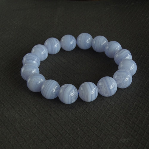 千蕊天然蓝玛瑙手链多规格蓝玉髓