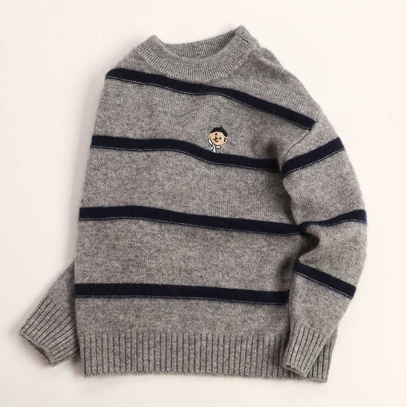秋冬加厚中小童毛衣儿童羊绒衫