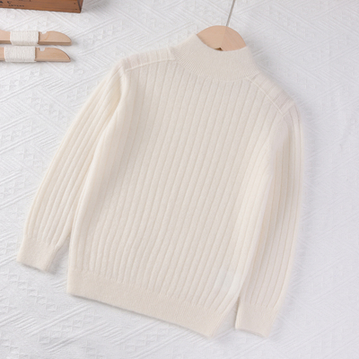 薄款高档女童纯山羊绒打底衫男童毛衣秋冬儿童羊绒衫宝宝洪叶云台