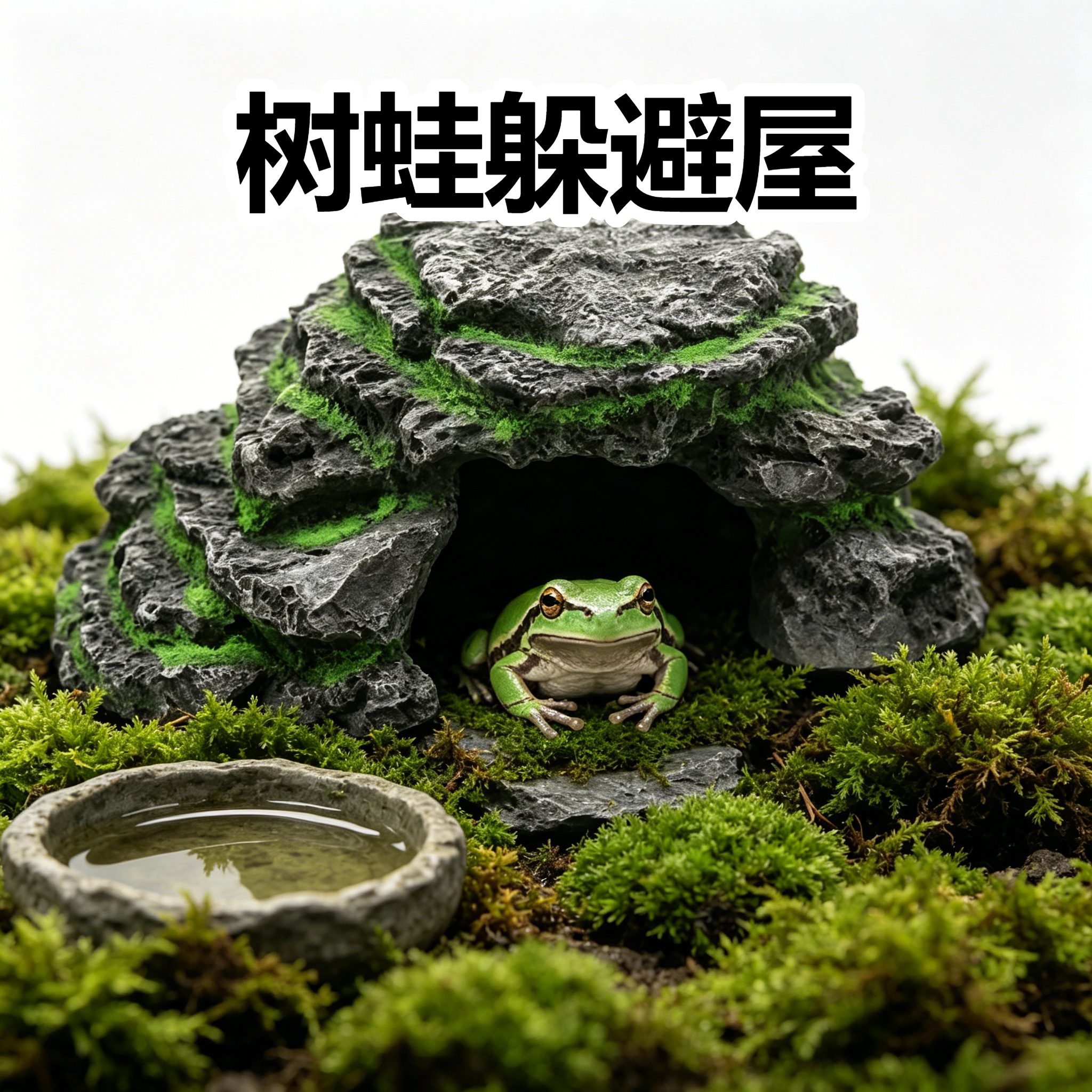 老爷树蛙躲避屋树脂躲避洞穴守宫爬宠躲避/造景