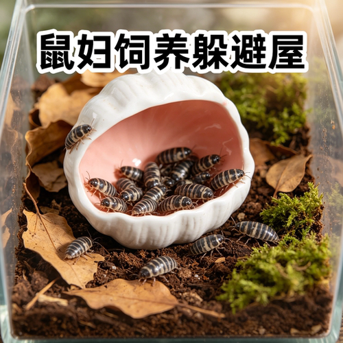 鼠妇饲养躲避屋西瓜虫专用陶瓷窝爬虫饲养箱缸丰荣造景精美小摆件